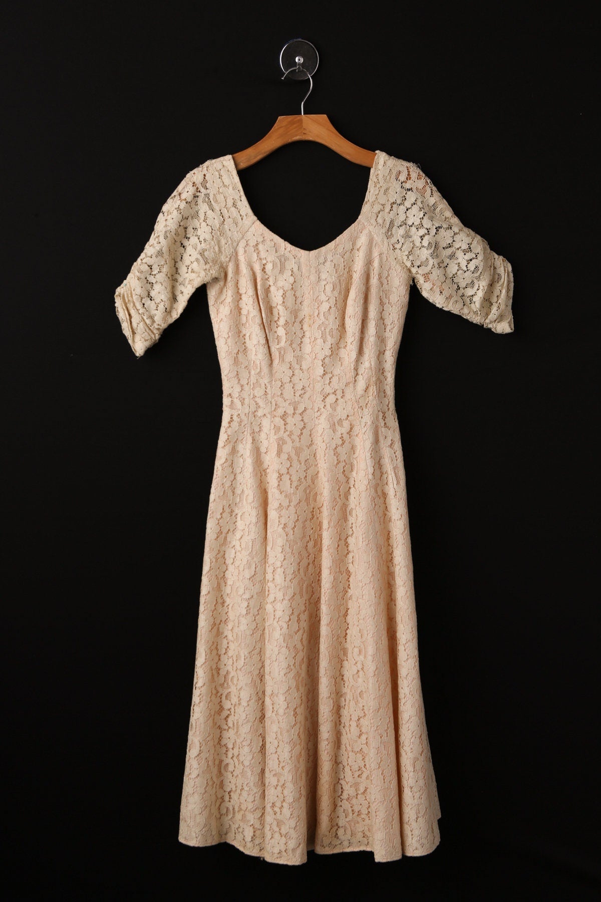 Vintage Casual Lace Dress - Era 50's - 60's