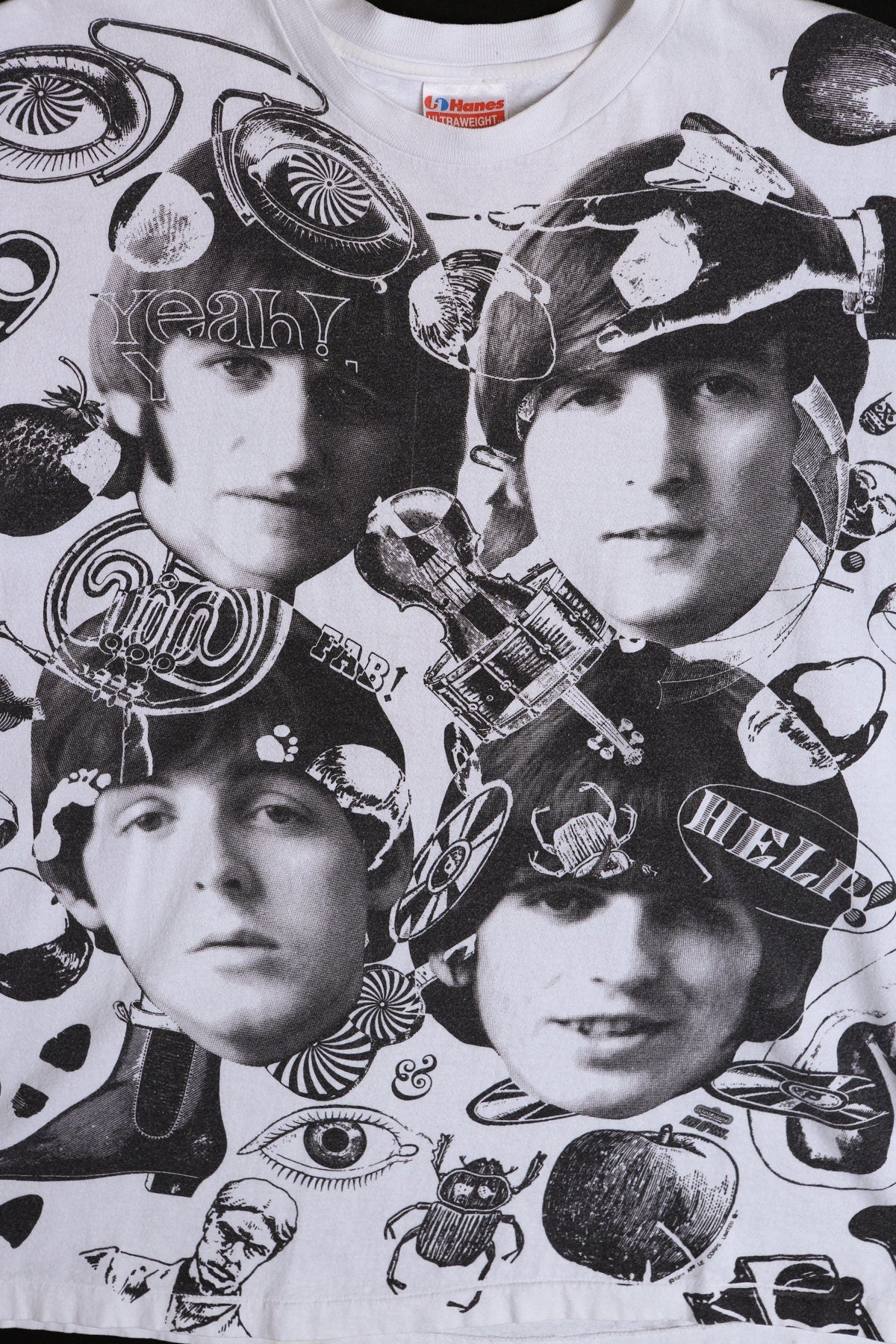 Beatles Graphic T-shirt - Help! - Yeah! Yeah! Yeah! Fab! - Orchestra Print