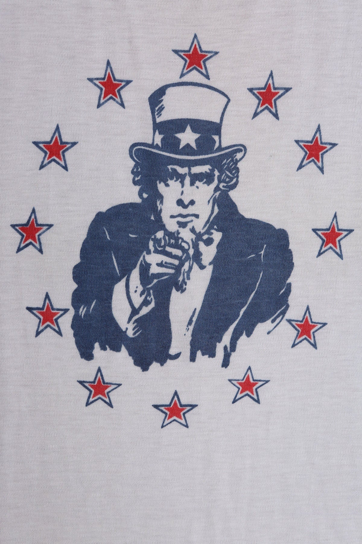 Vintage Uncle Sam White Graphic Sleeveless T-shirt