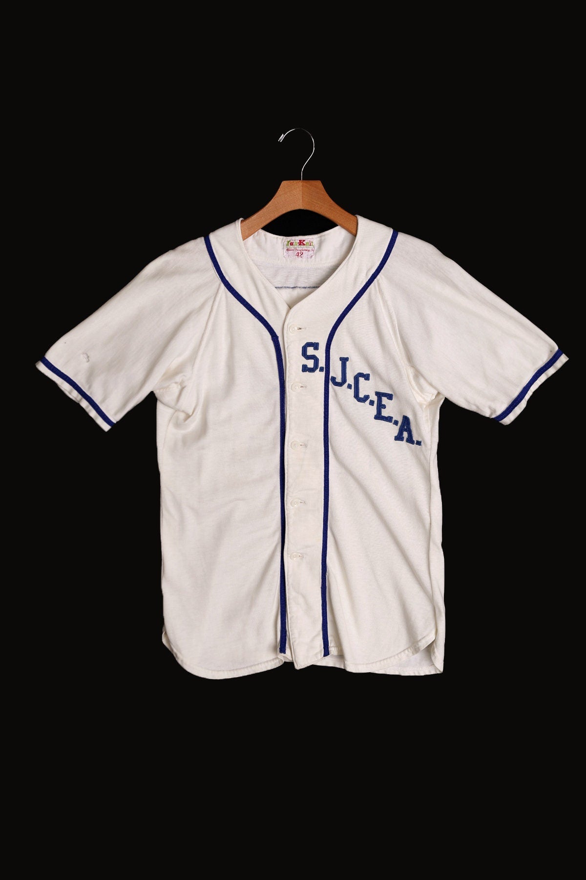 Vintage Baseball Jersey - by Fab Knit - San Joaquin Co. Employees Association