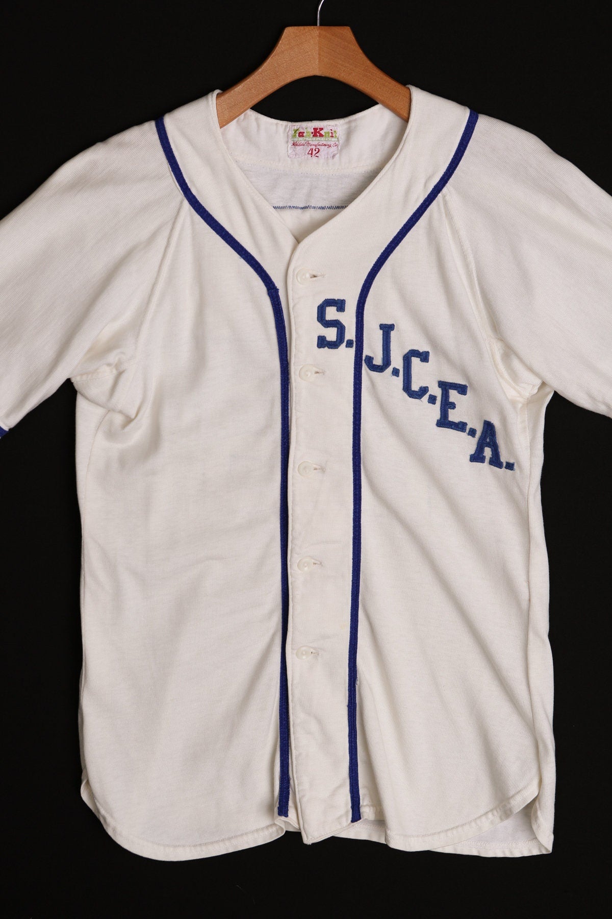 Vintage Baseball Jersey - by Fab Knit - San Joaquin Co. Employees Association