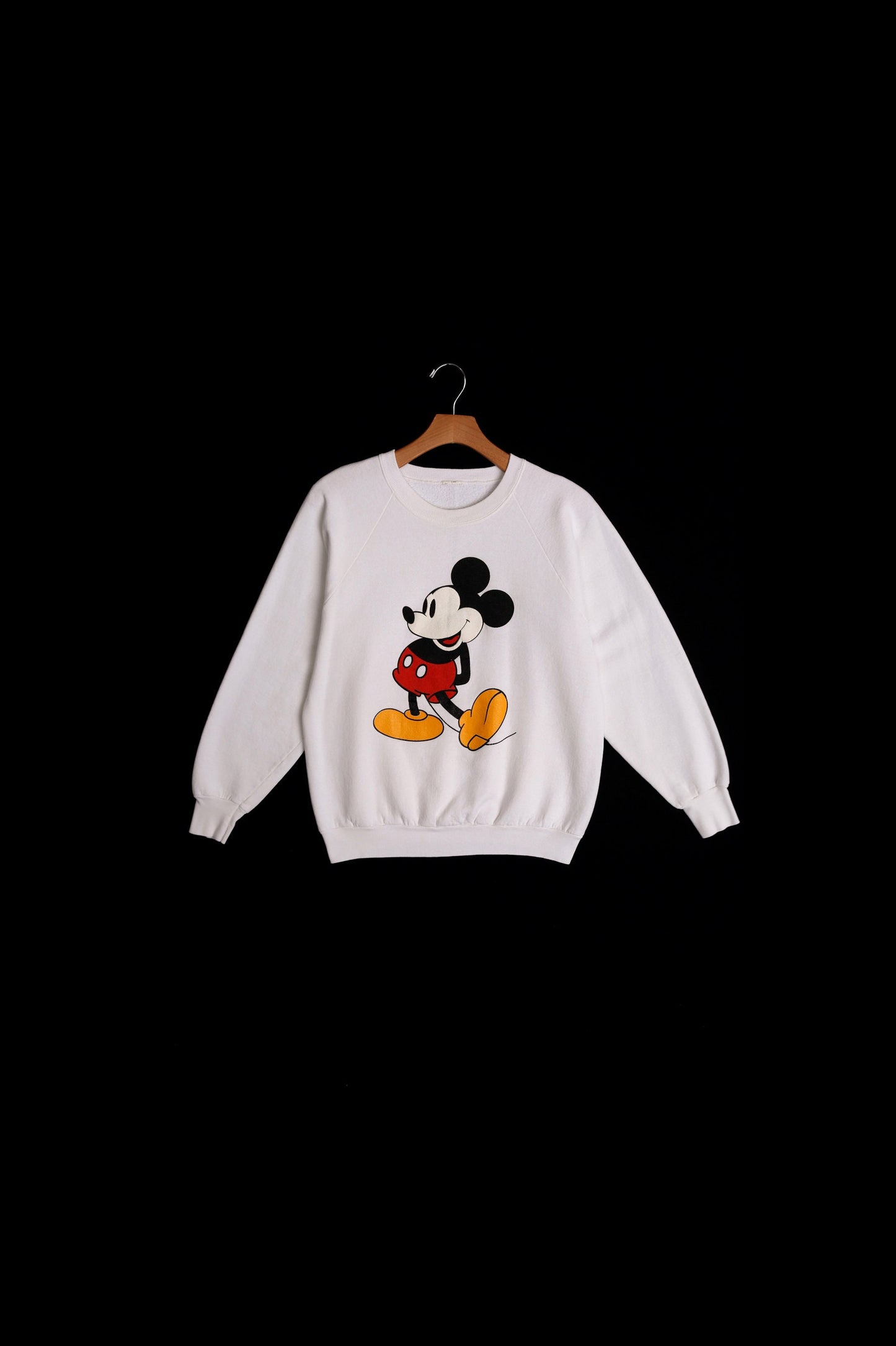 Vintage White Sweatshirt - Mickey Mouse Print