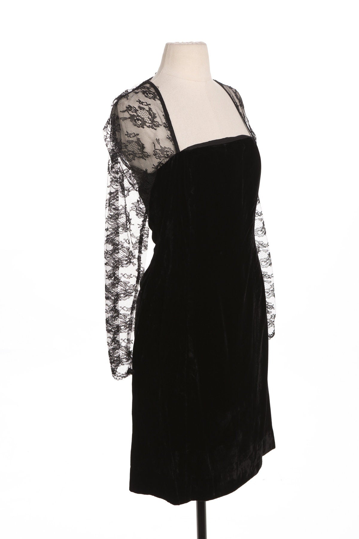 Vintage Women Black Evening Dress - Era 90's - 80's