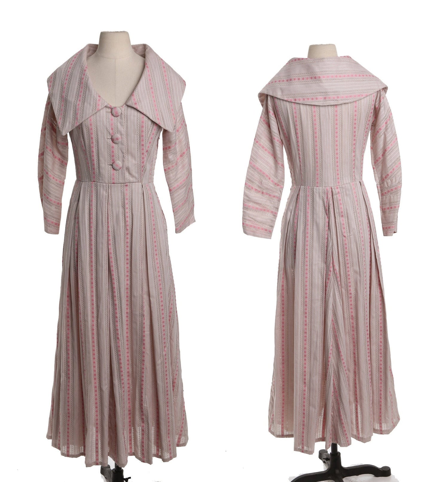 Vintage Casual Dress - Striped - Era 40's - 60's