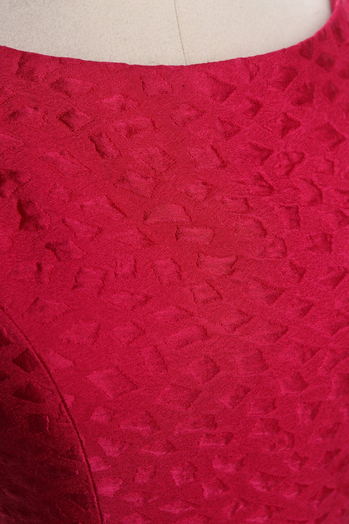 Vintage Pink Evening Dress - Era 50's - 60's - Long Sleeve