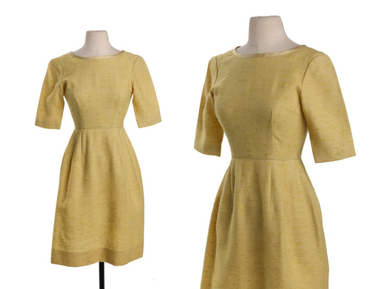 Vintage Yellow Evening Dress