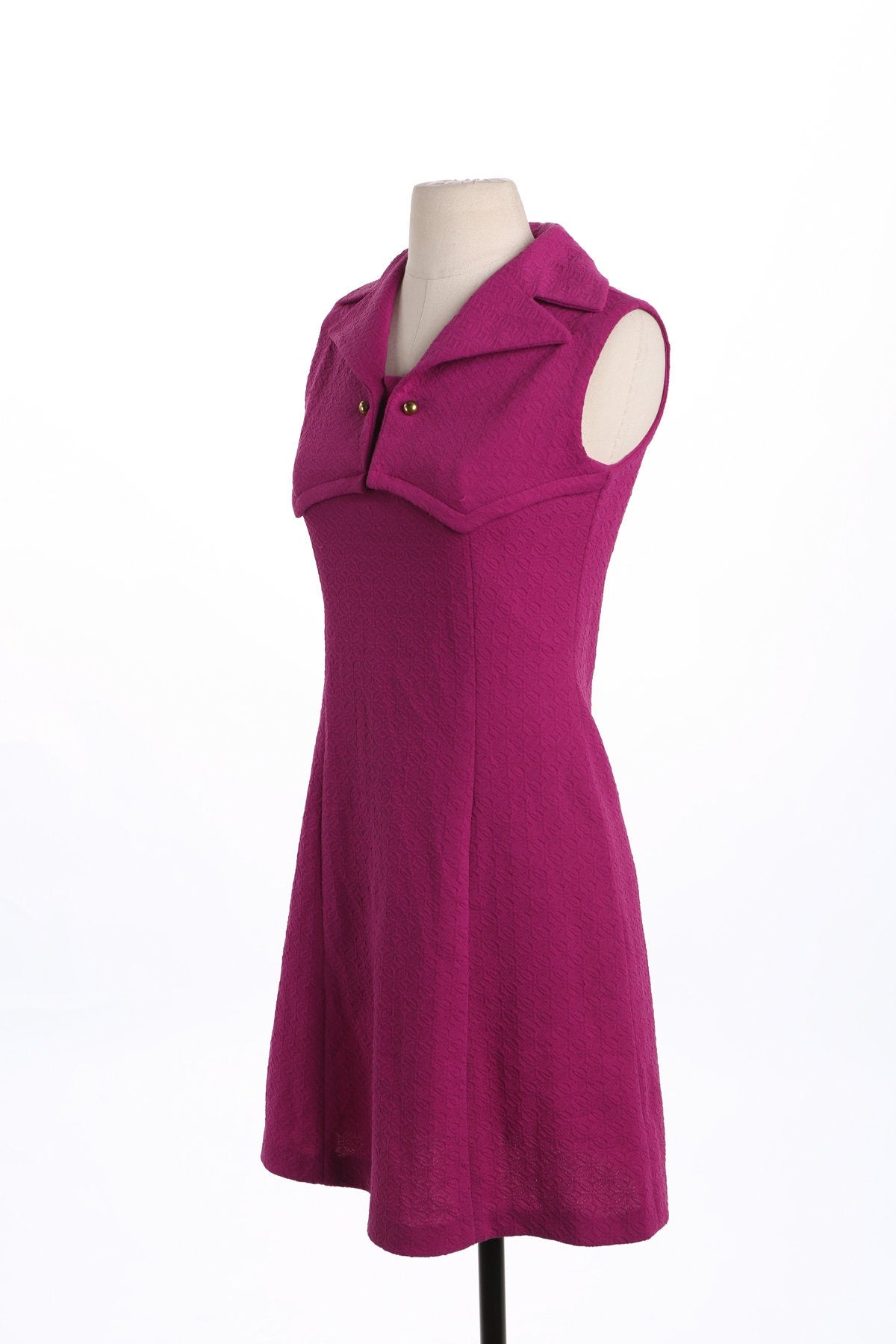 70's Pink Poly Mod Dress