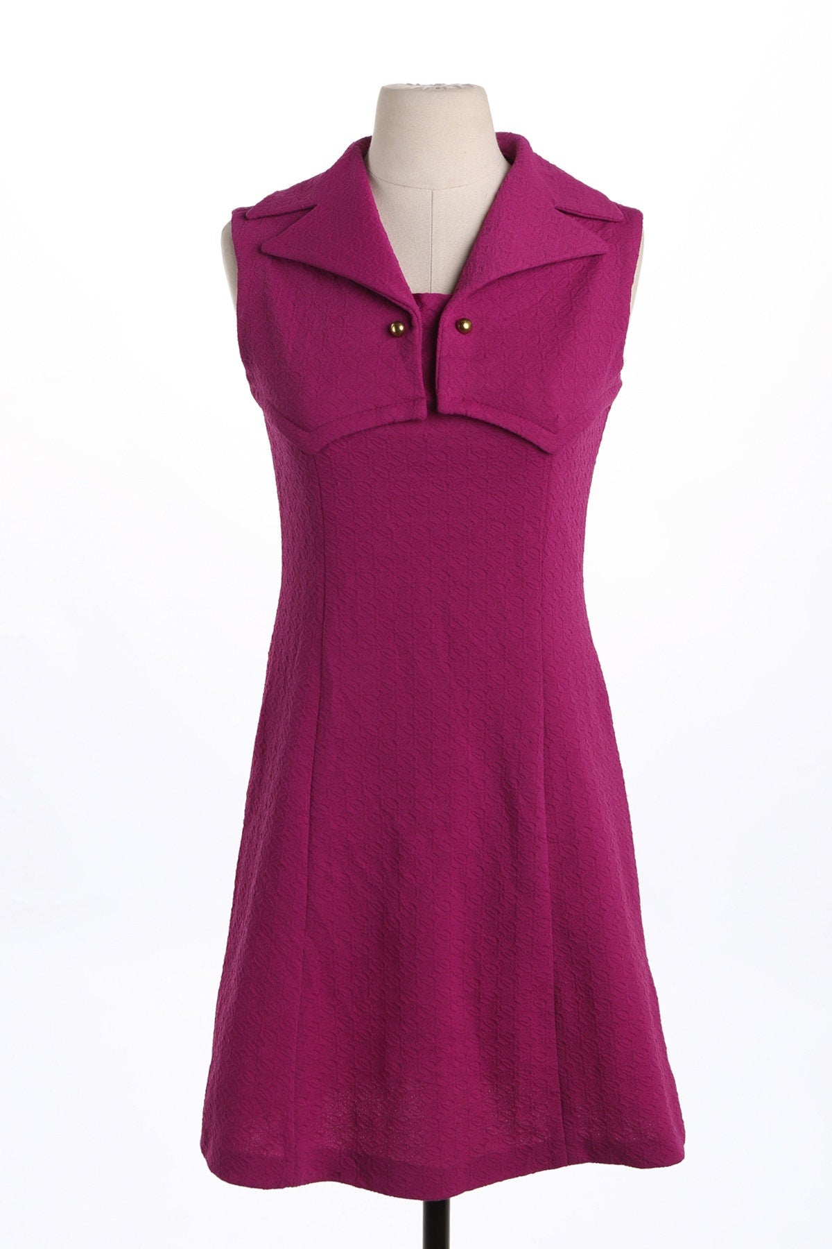 70's Pink Poly Mod Dress