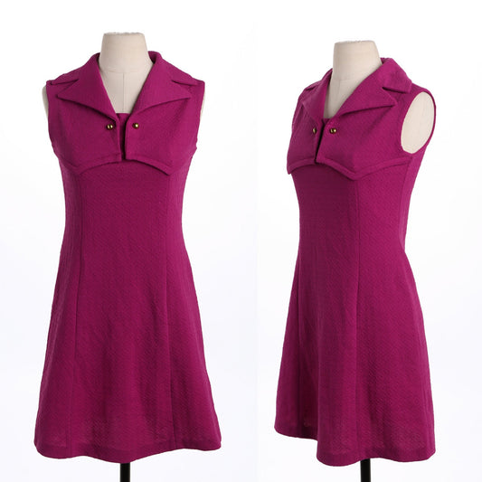 70's Pink Poly Mod Dress