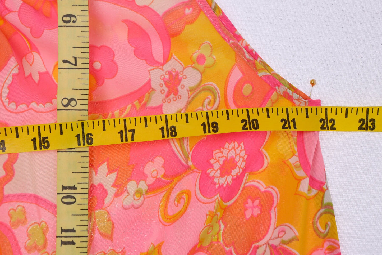 Vintage Floral Print Pink Slip Dress