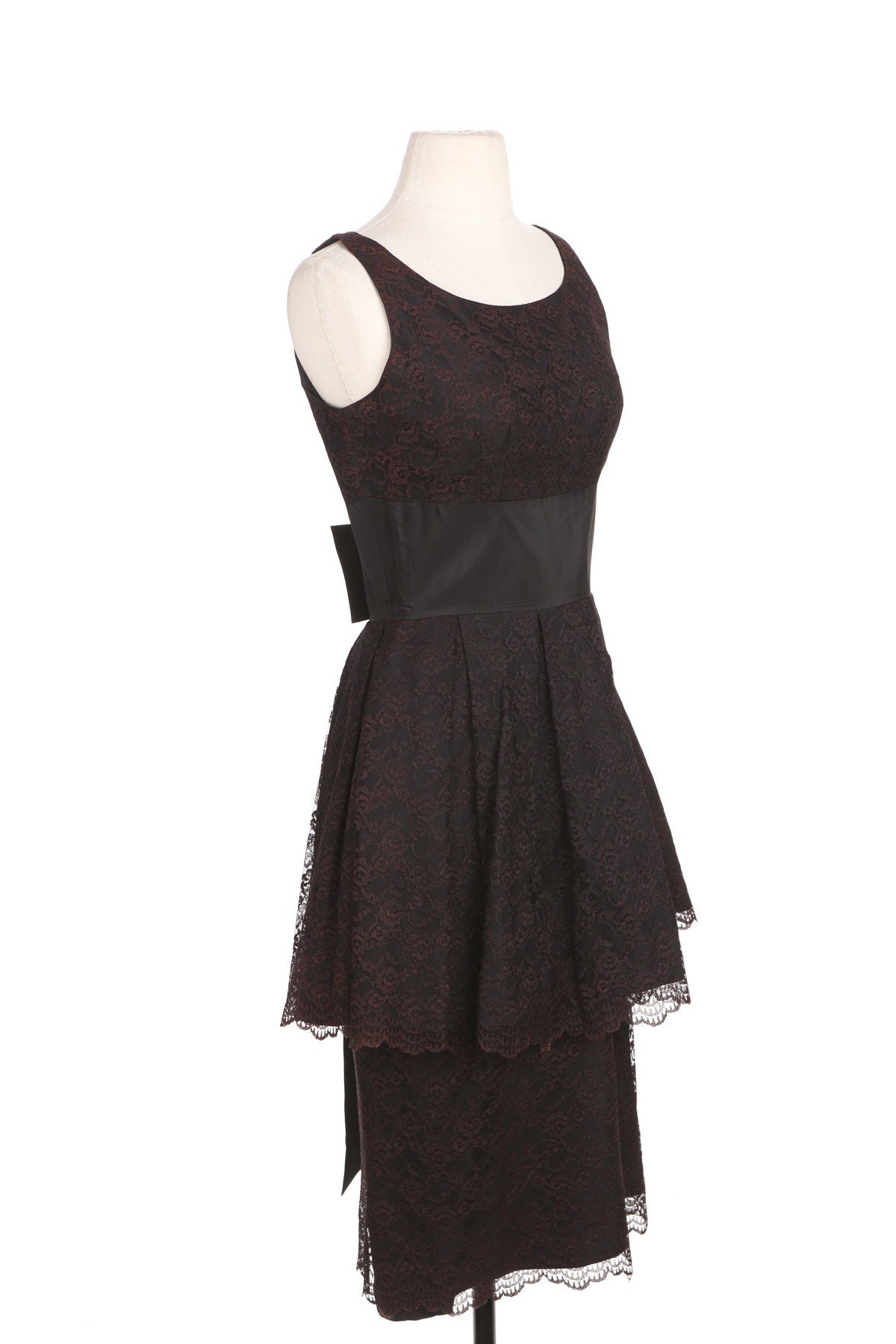 Vintage Black Evening Dress - Era 50's - 60's