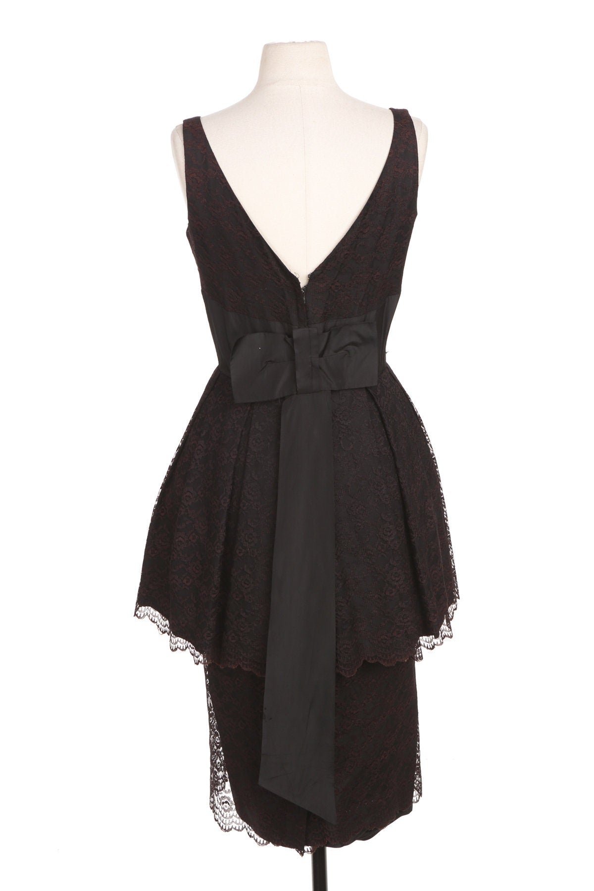 Vintage Black Evening Dress - Era 50's - 60's
