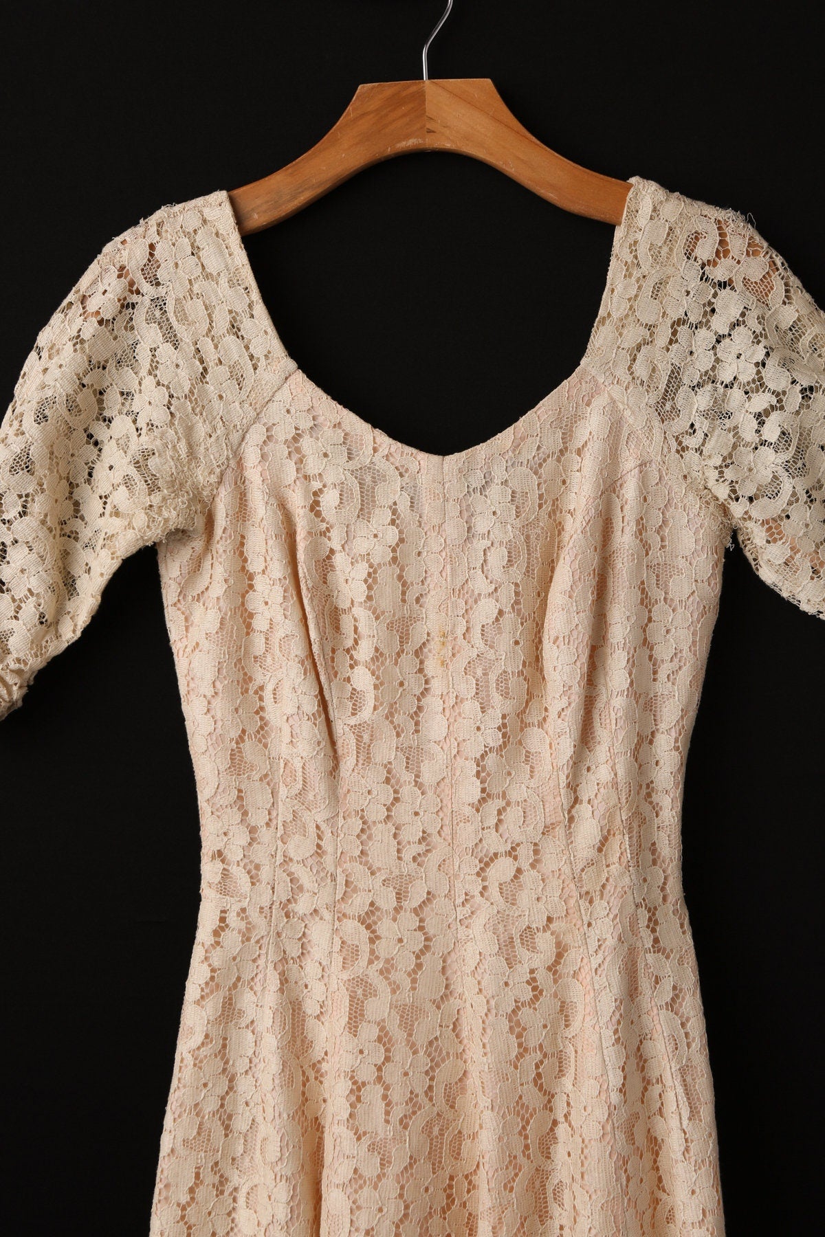 Vintage Casual Lace Dress - Era 50's - 60's