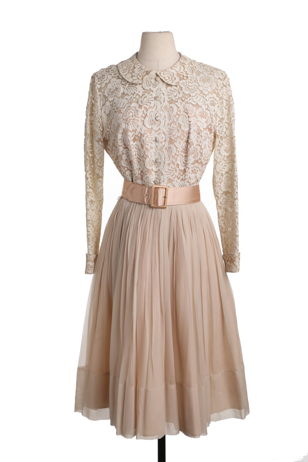 Vintage Women 50's Casual Lace Dress