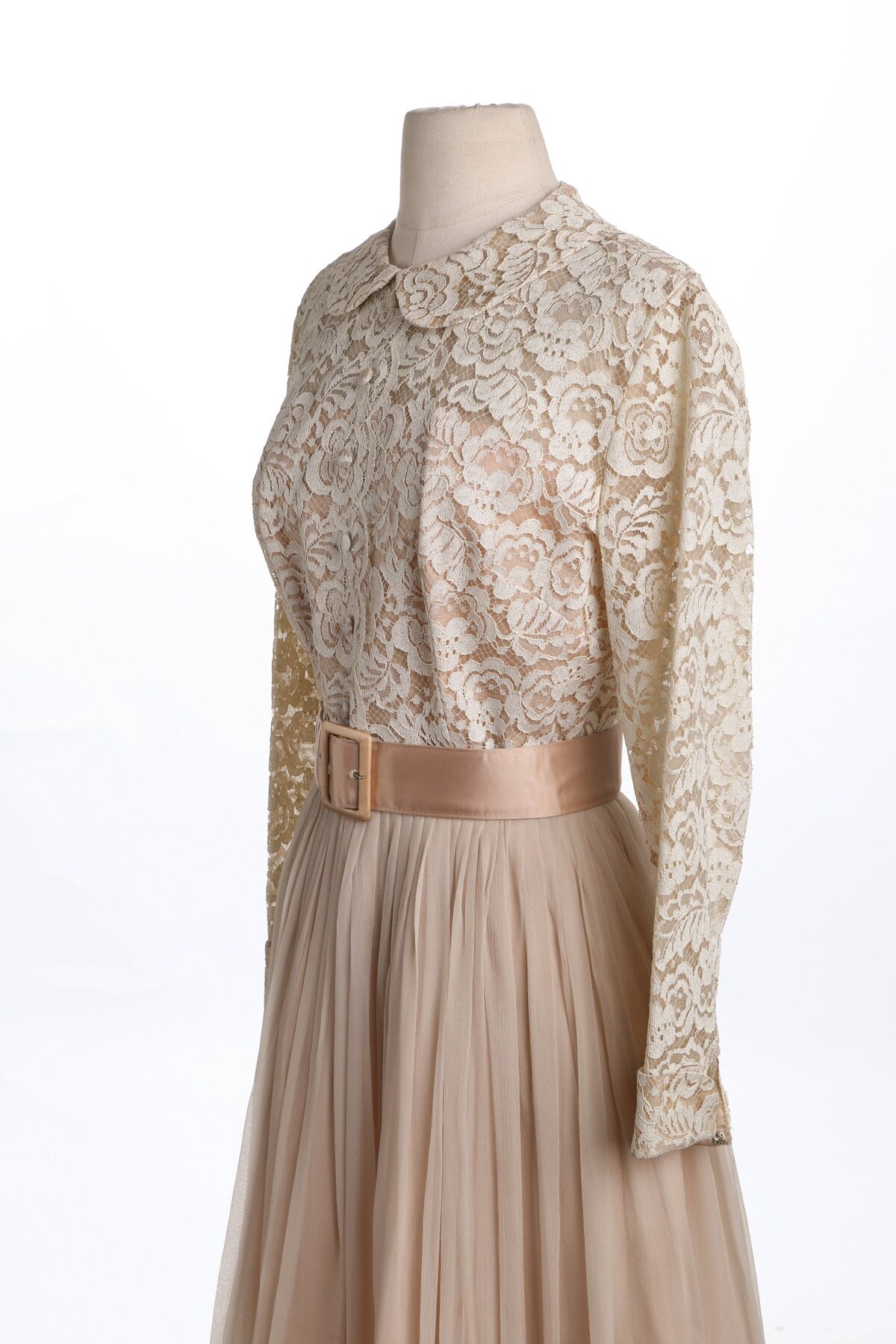 Vintage Women 50's Casual Lace Dress