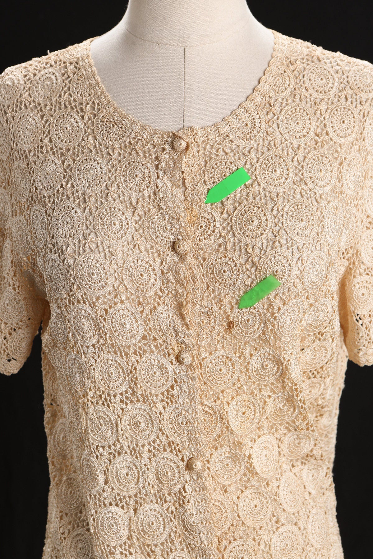 Vintage Women Crochet Top - Era 60's - 70's
