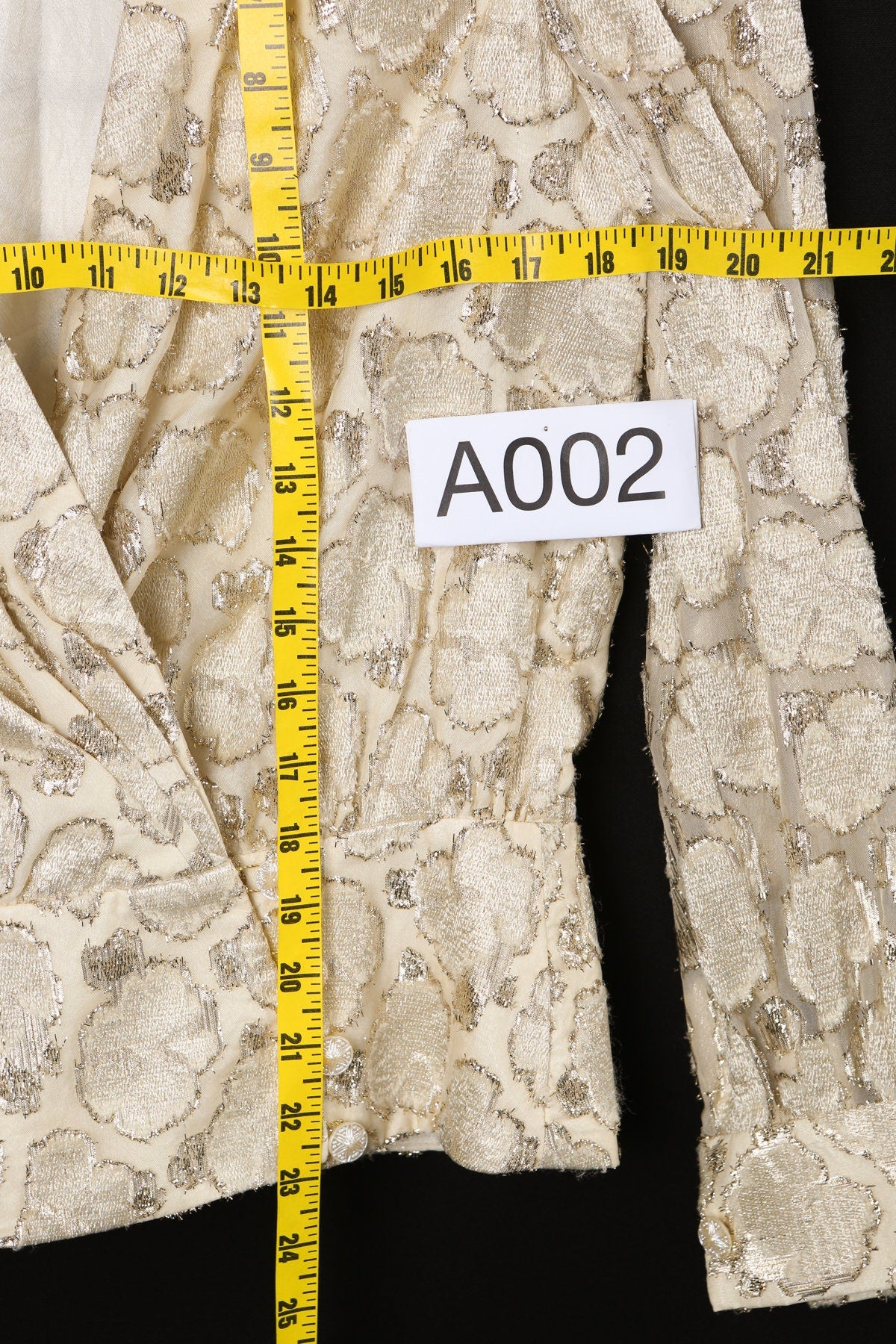 Vintage Women Floral Patter Metallic Casual Blouse - Era 80's - 90's