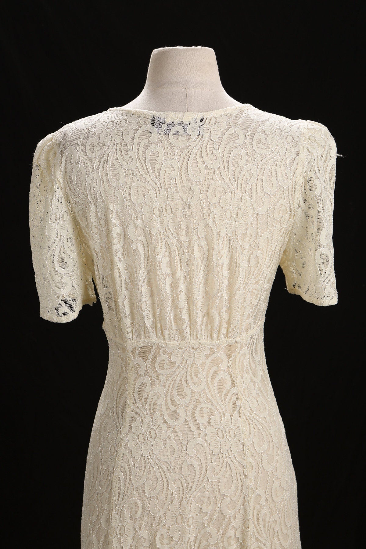 Vintage Lace Summer Long Dress - Era 80's - 90's