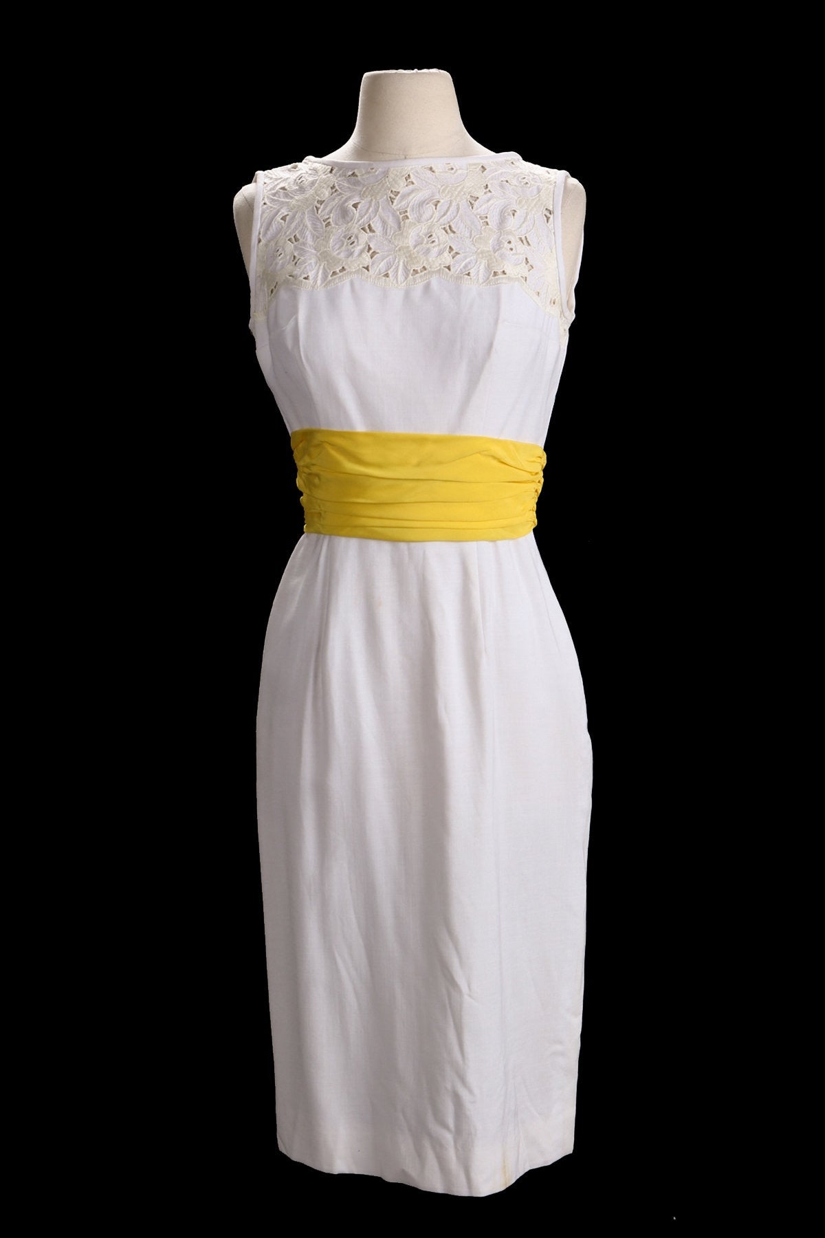 50's Women White Summer Dress