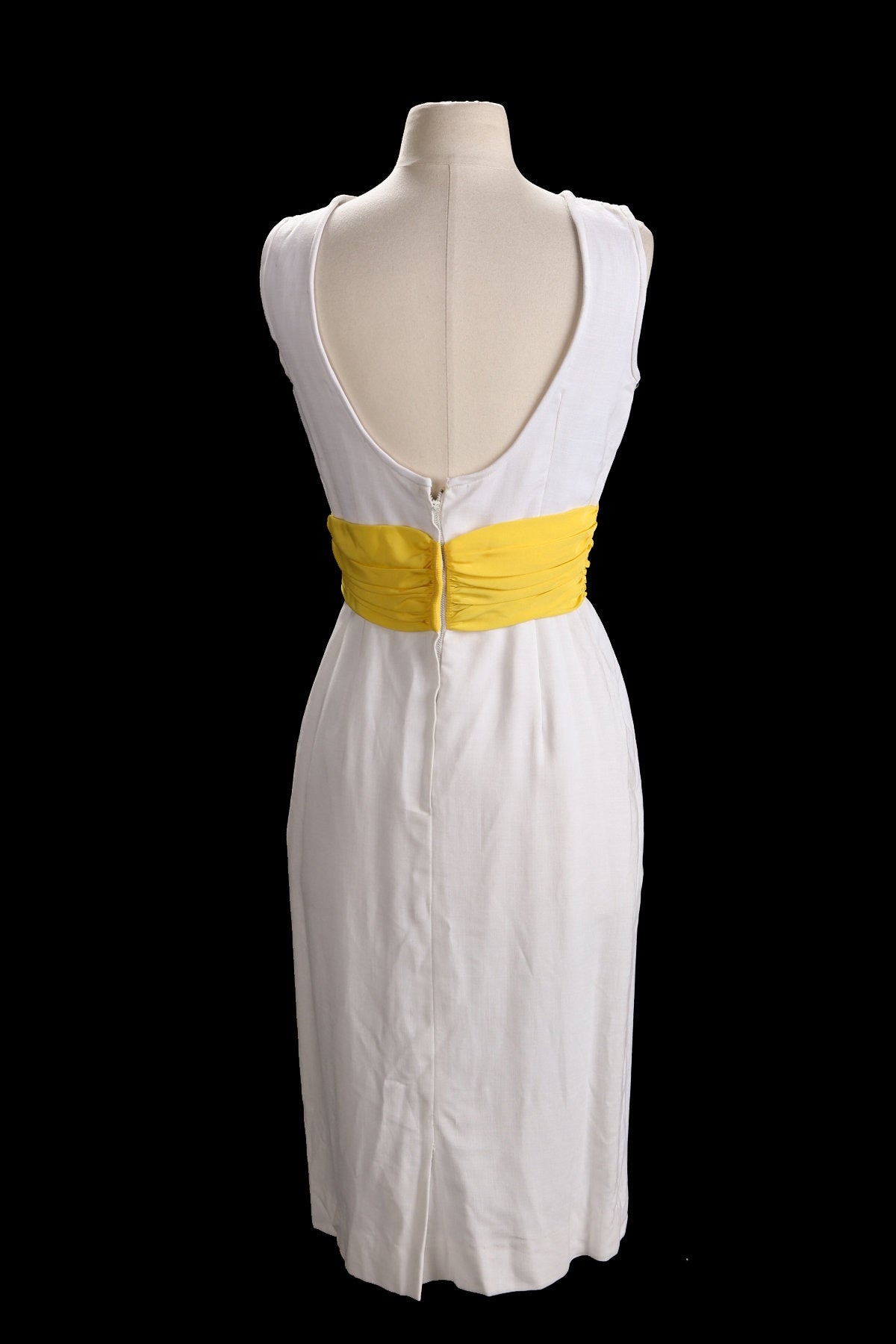 50's Women White Summer Dress