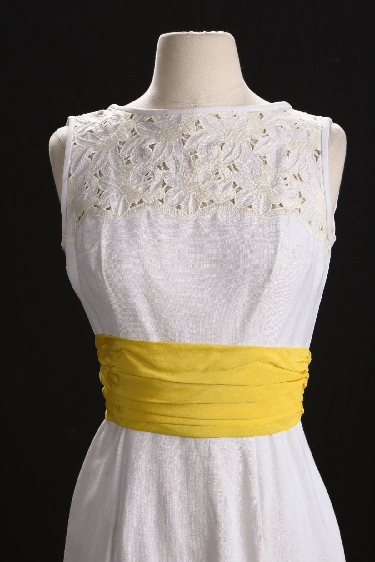 50's Women White Summer Dress