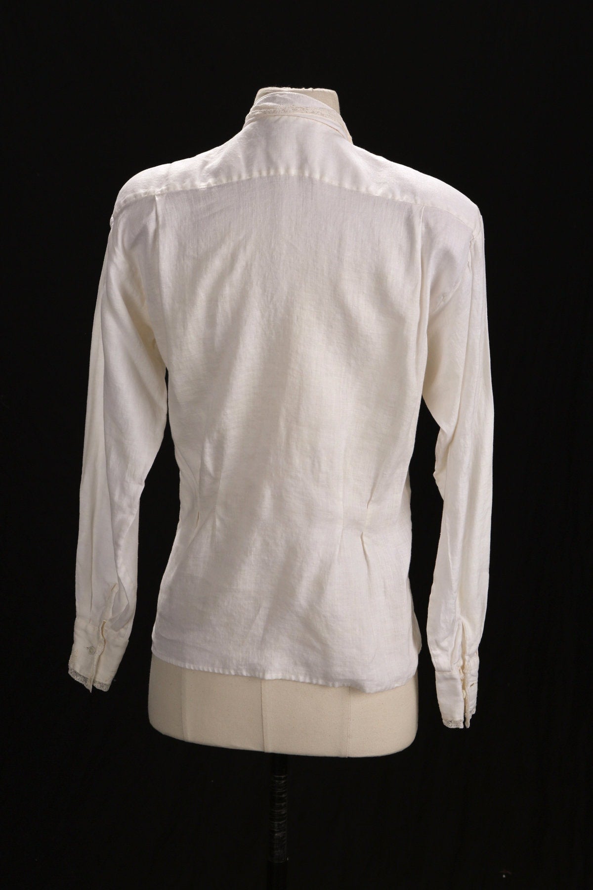White Linen Casual Button-Down Blouse