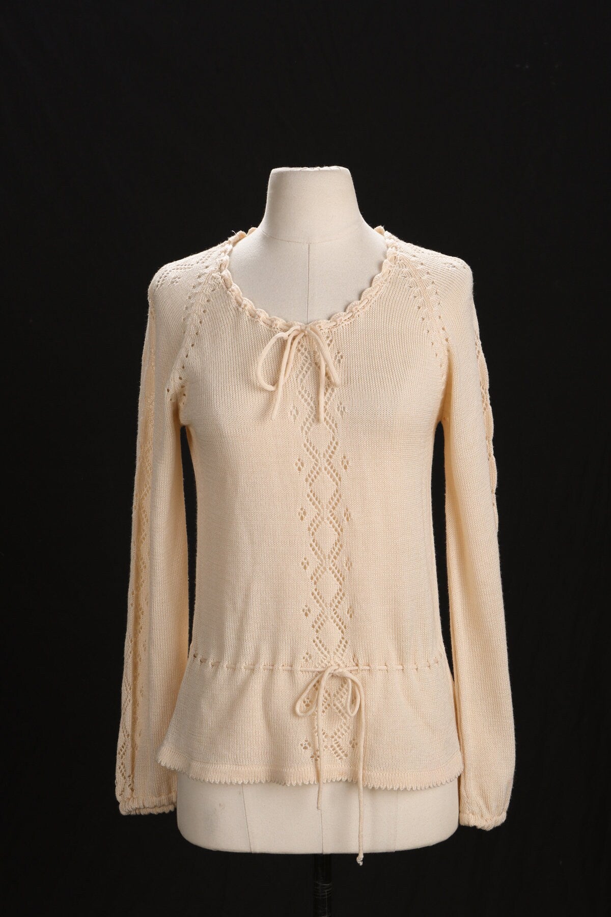 70's Women Acrylic Top - Top and Waist adjusting String