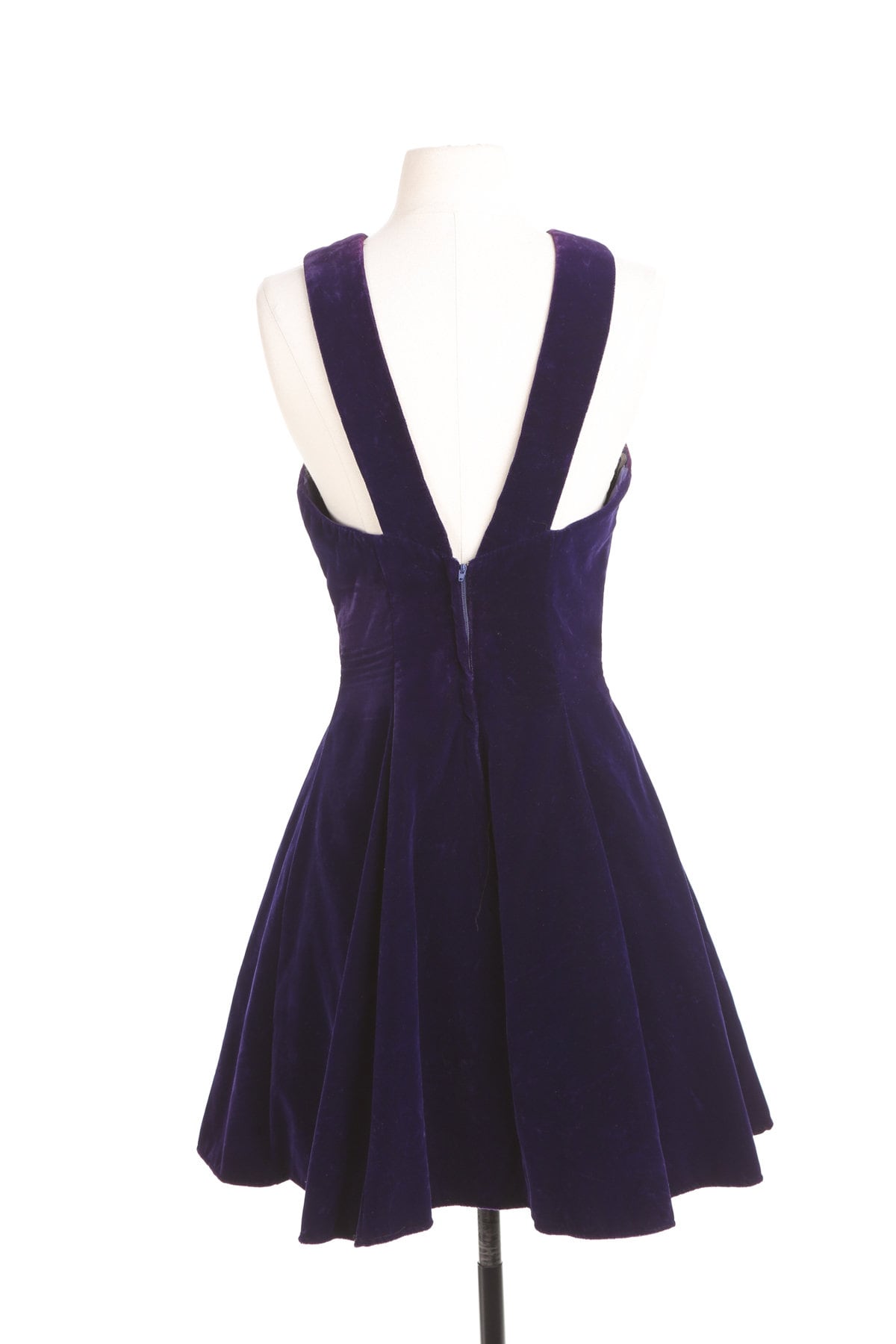 Vintage Purple Velvet Evening Dress - Era 80's - 90's