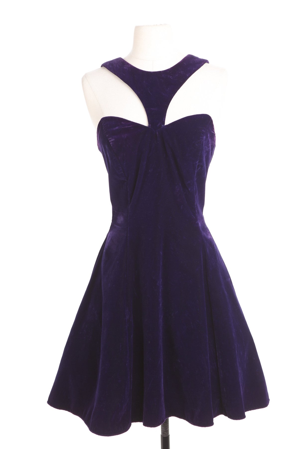 Vintage Purple Velvet Evening Dress - Era 80's - 90's