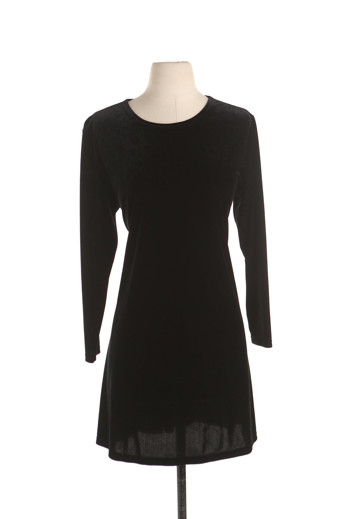 Vintage black velvet 90's y2k dress women evening casual jacqueline ferrar petite 10p