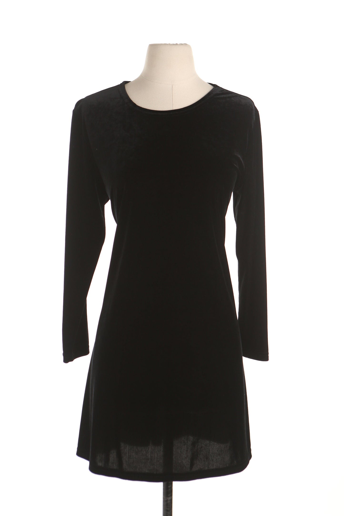 Vintage black velvet 90's y2k dress women evening casual jacqueline ferrar petite 10p