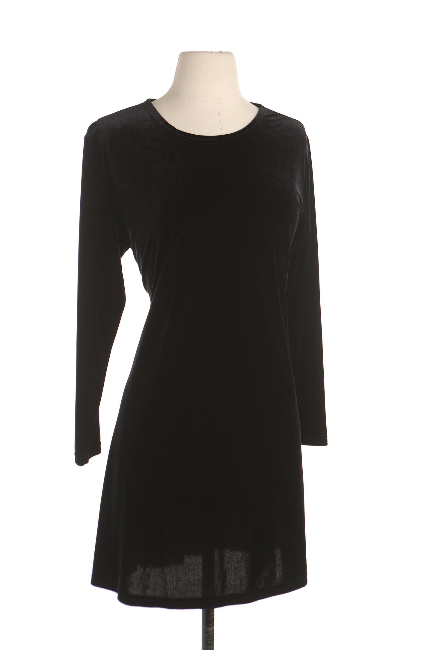 Vintage black velvet 90's y2k dress women evening casual jacqueline ferrar petite 10p