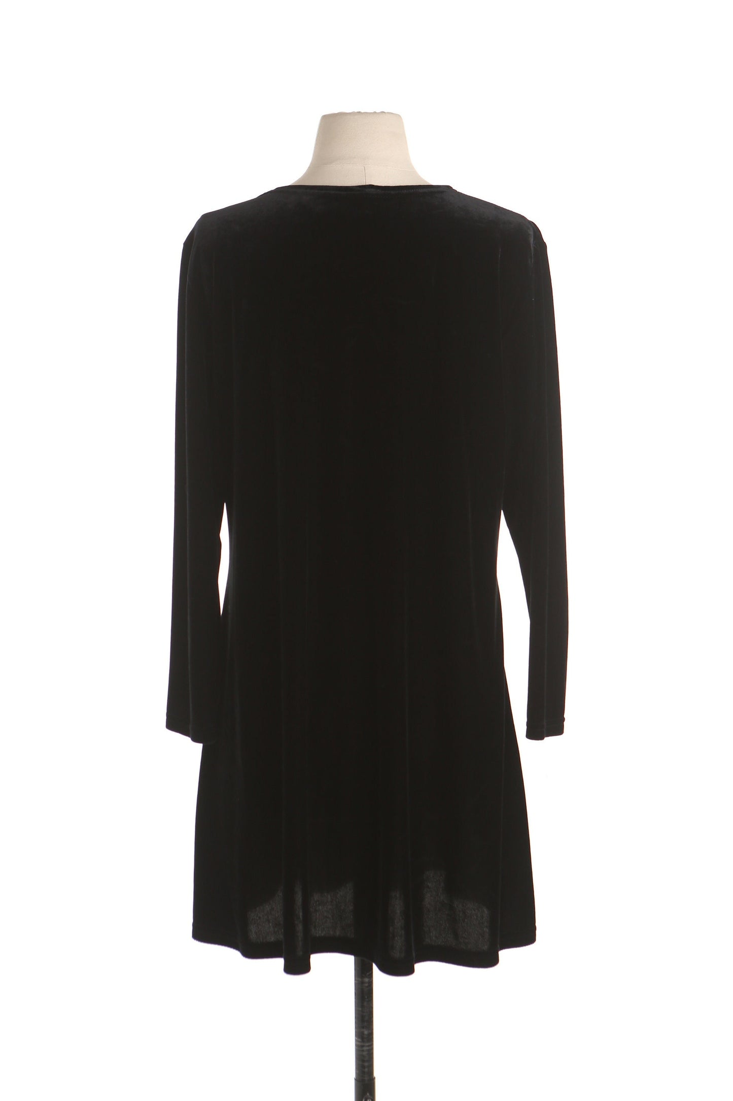 Vintage black velvet 90's y2k dress women evening casual jacqueline ferrar petite 10p