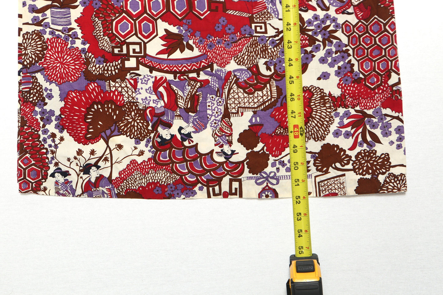 Vintage women cheongsam dress red beige cotton floral jacpanese print