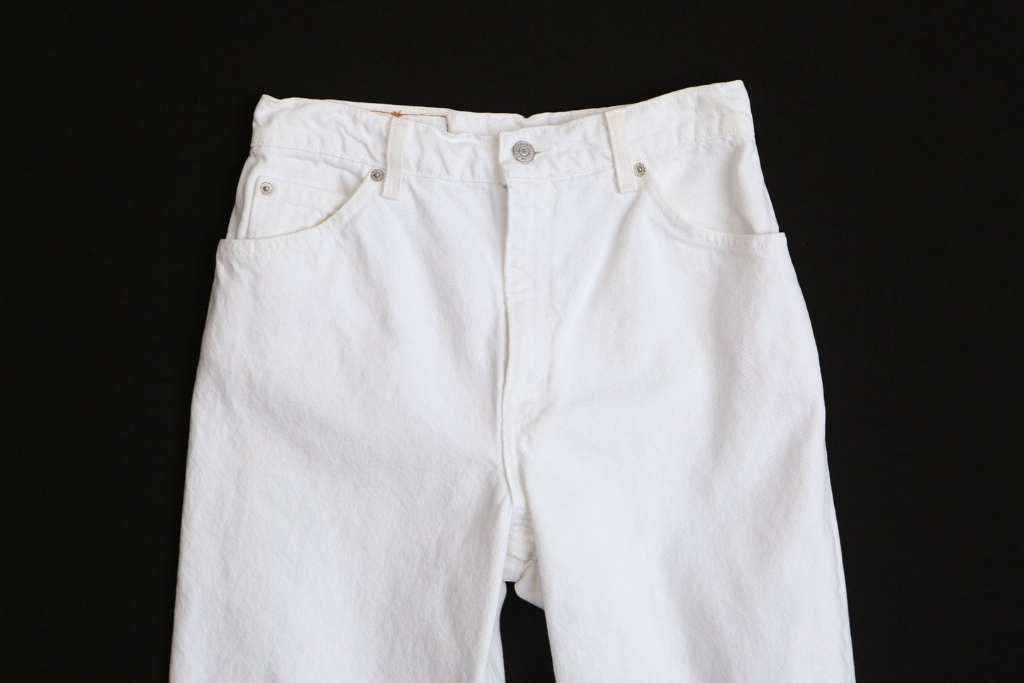 Vintage 951 Levi's white denim pants / jeans high waist / women 90's cut off relaxed fit jeans