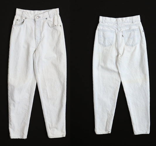 Vintage levi's high waist jeans blue light wash denim silver tab pants women 90's y2k