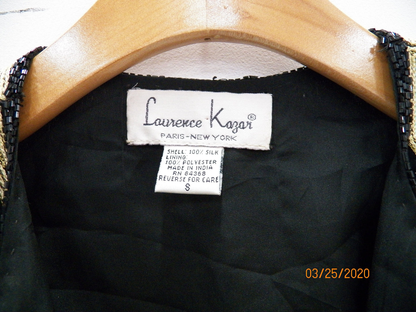 Black gold 80's casual jacket embroidered metallic 90's women