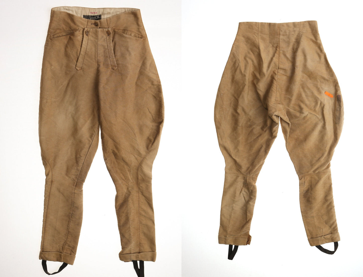 Vintage men riding pants brown made in england victorian horse wool women