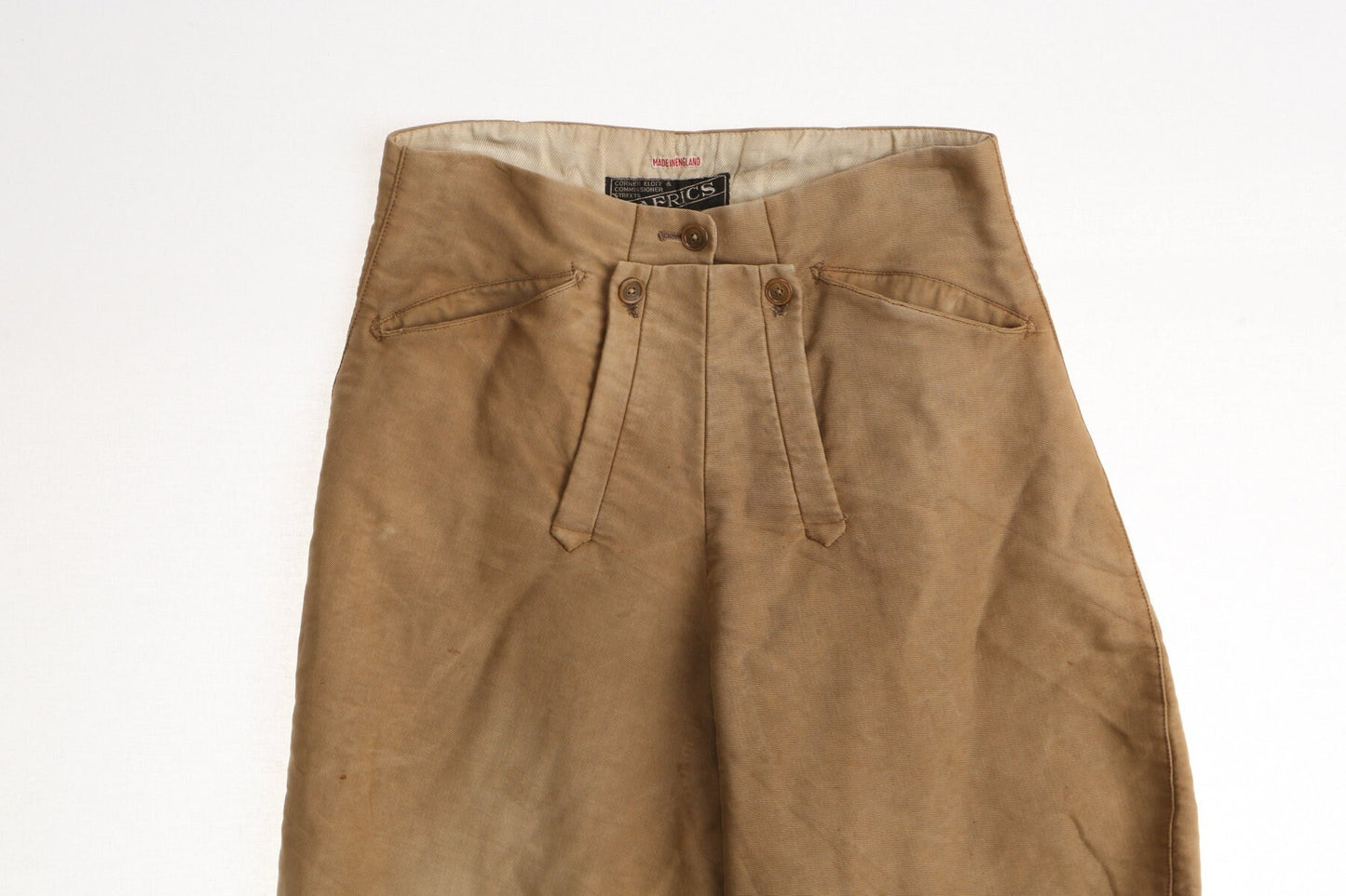 Vintage men riding pants brown made in england victorian horse wool women