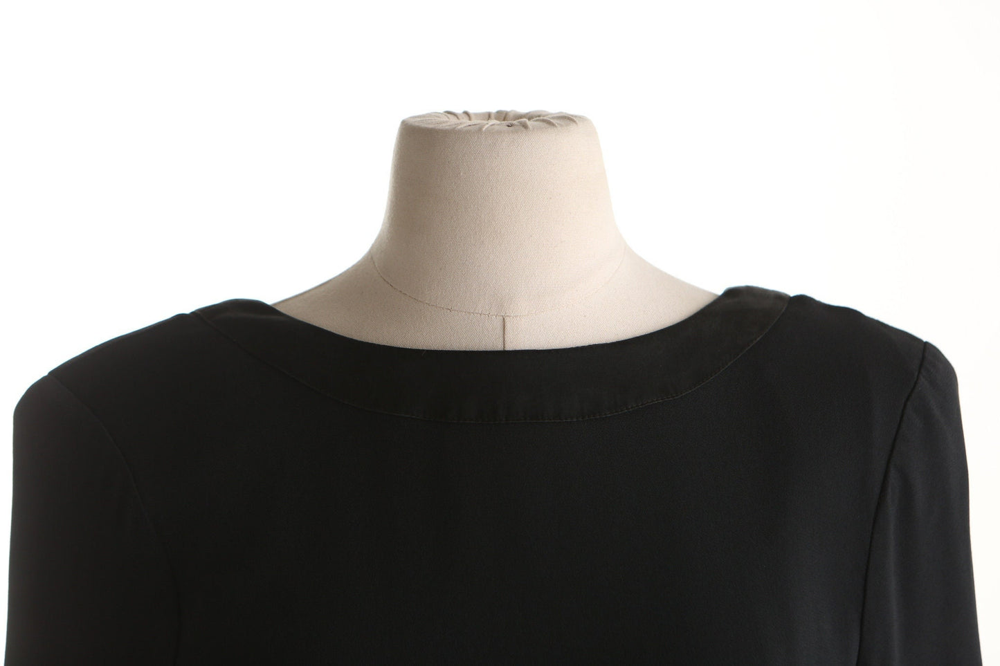 Vintage women black formal evening 90's dress valerie stevens casual open back