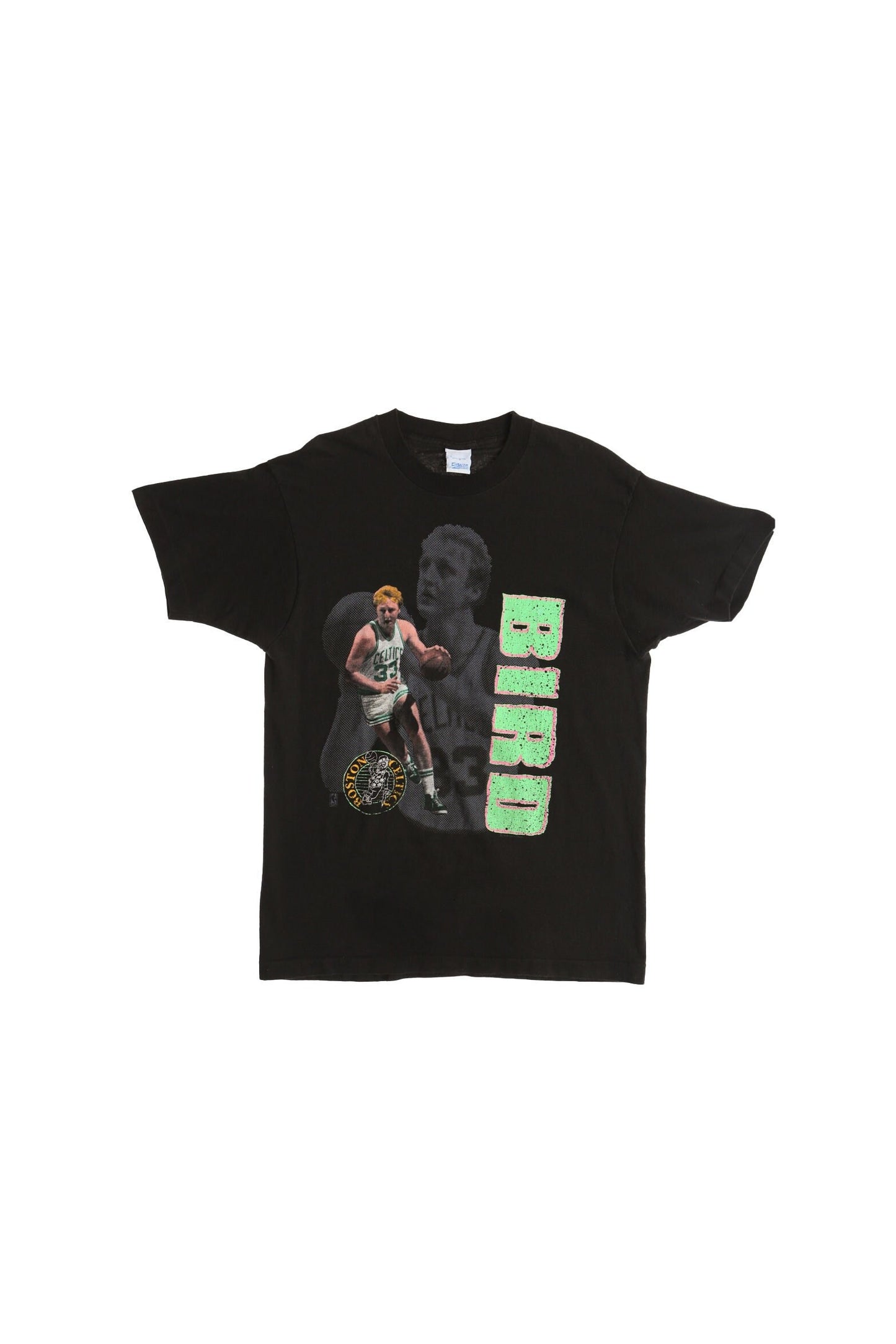 Nba basketball boston celtics bird salem sports wear larry black shirt 90's