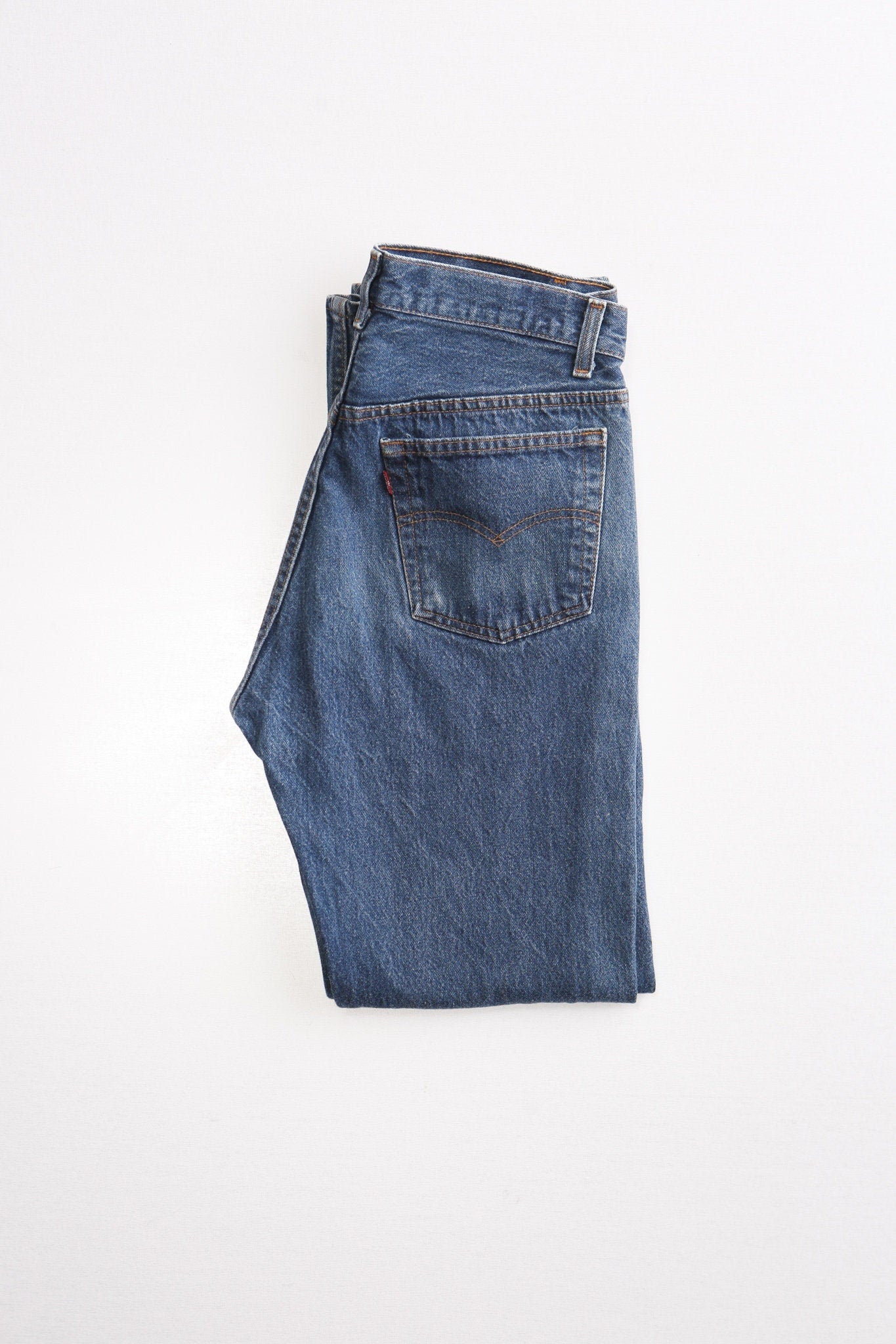 Levi's denim pants jeans medium wash vintage made in usa fly button high waist