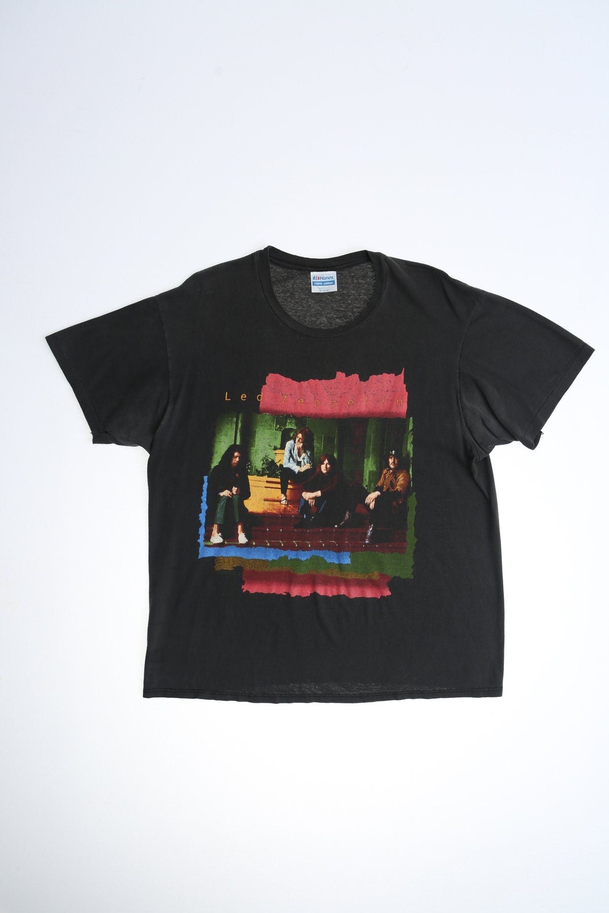 Vintage led zeppelin rock tour concert t-shirt black 1979 1969