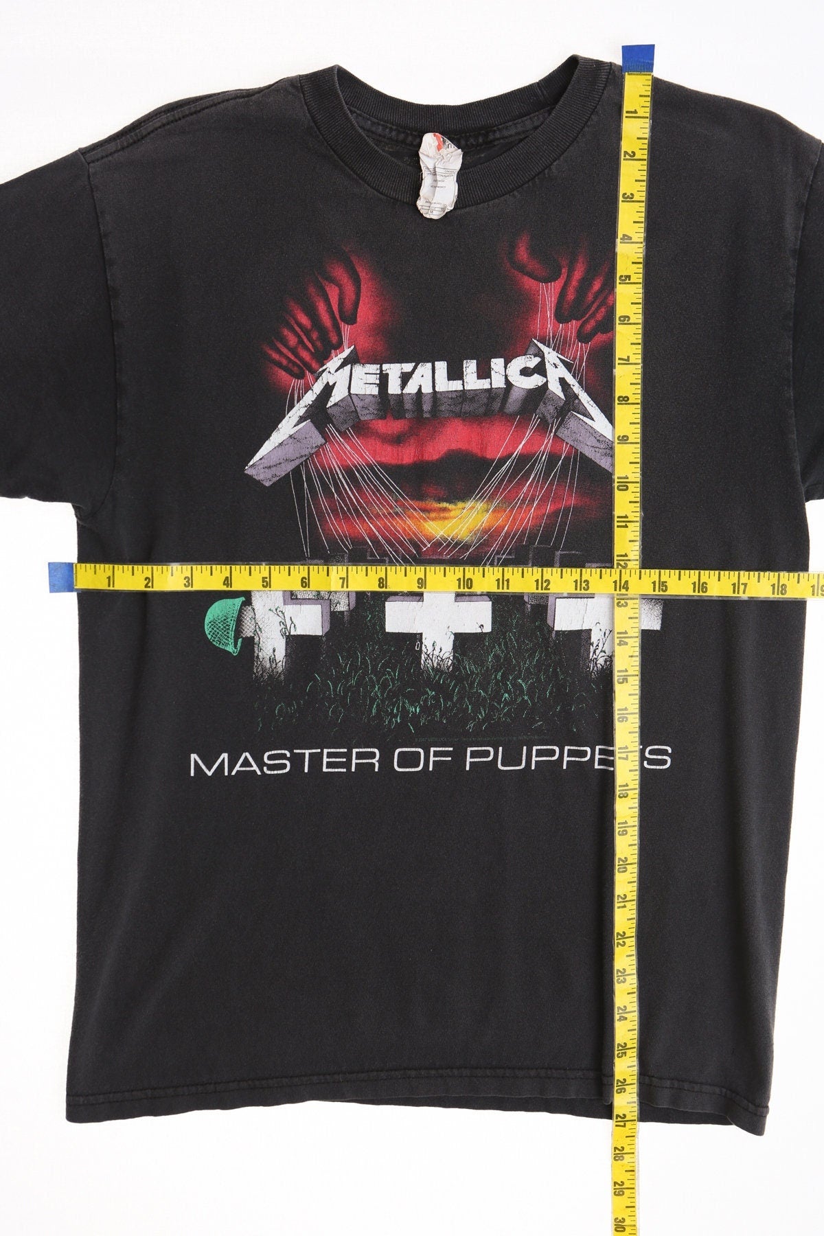 Metallica rock shirt master of puppets black y2k band crosses t-shirt
