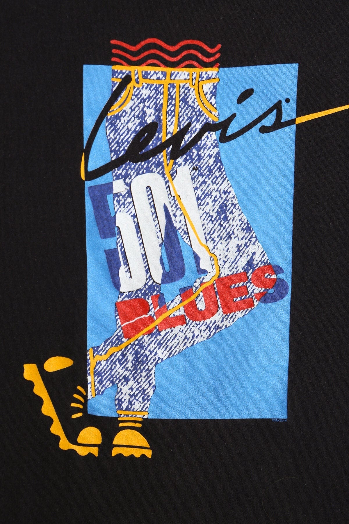 Vintage levi's 501 black shirt 90's made in usa rare t-shirt blues jeans