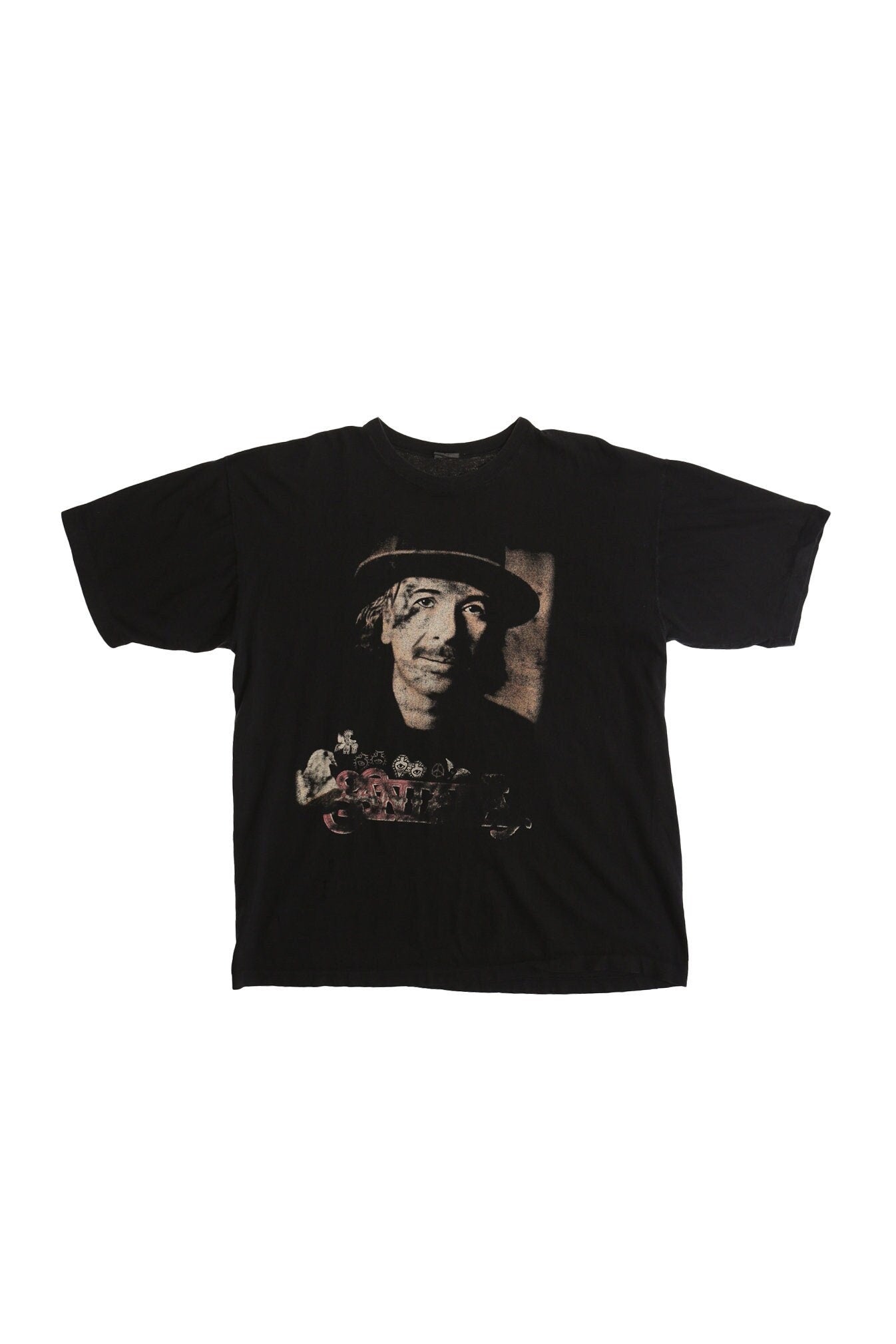 Santana carlos vintage shirt rock black 90's 98 concert tour