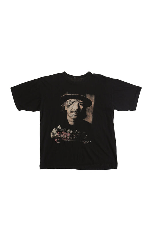 Santana carlos vintage shirt rock black 90's 98 concert tour