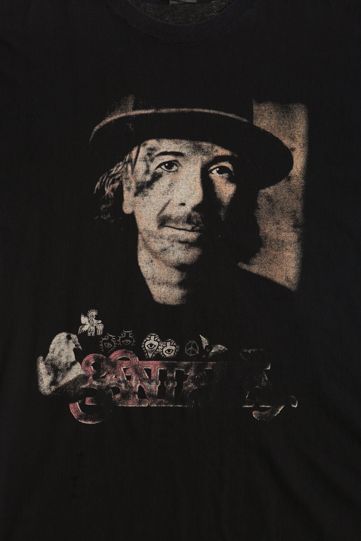 Santana carlos vintage shirt rock black 90's 98 concert tour