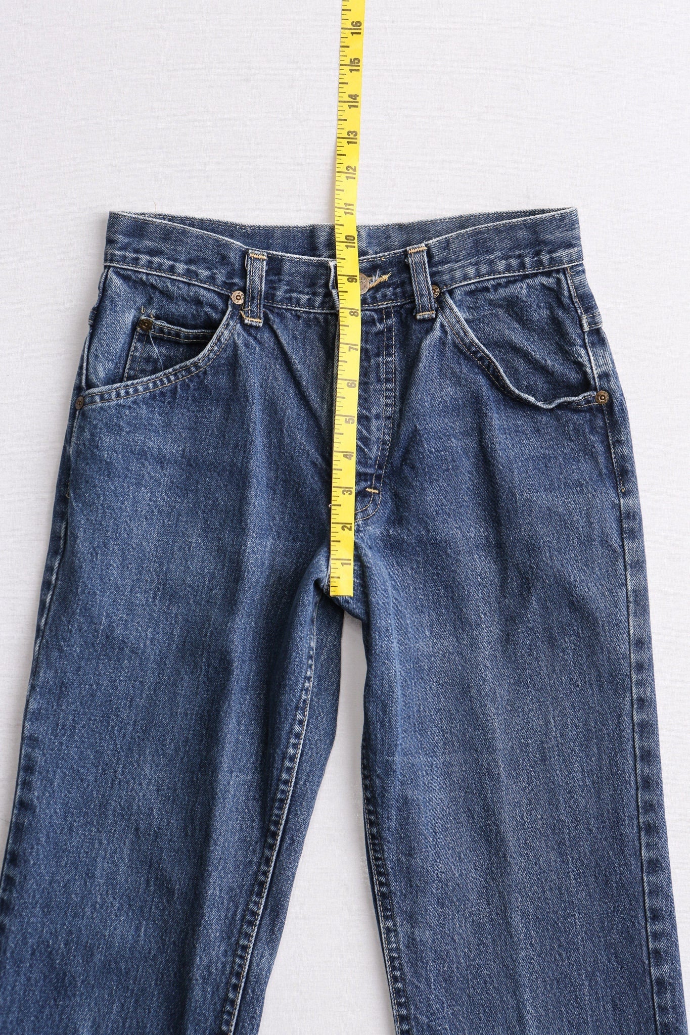 Vintage lee jeans straight cut blue medium wash men denim pants