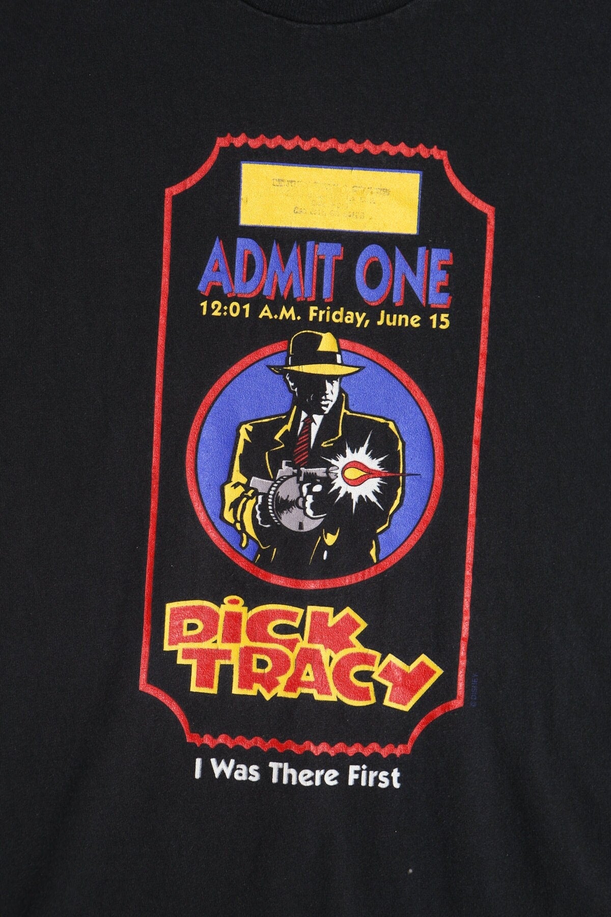 Dick tracy admit one vintage shirt black t-shirt friday june 15 i was there first 90's made in usa xl